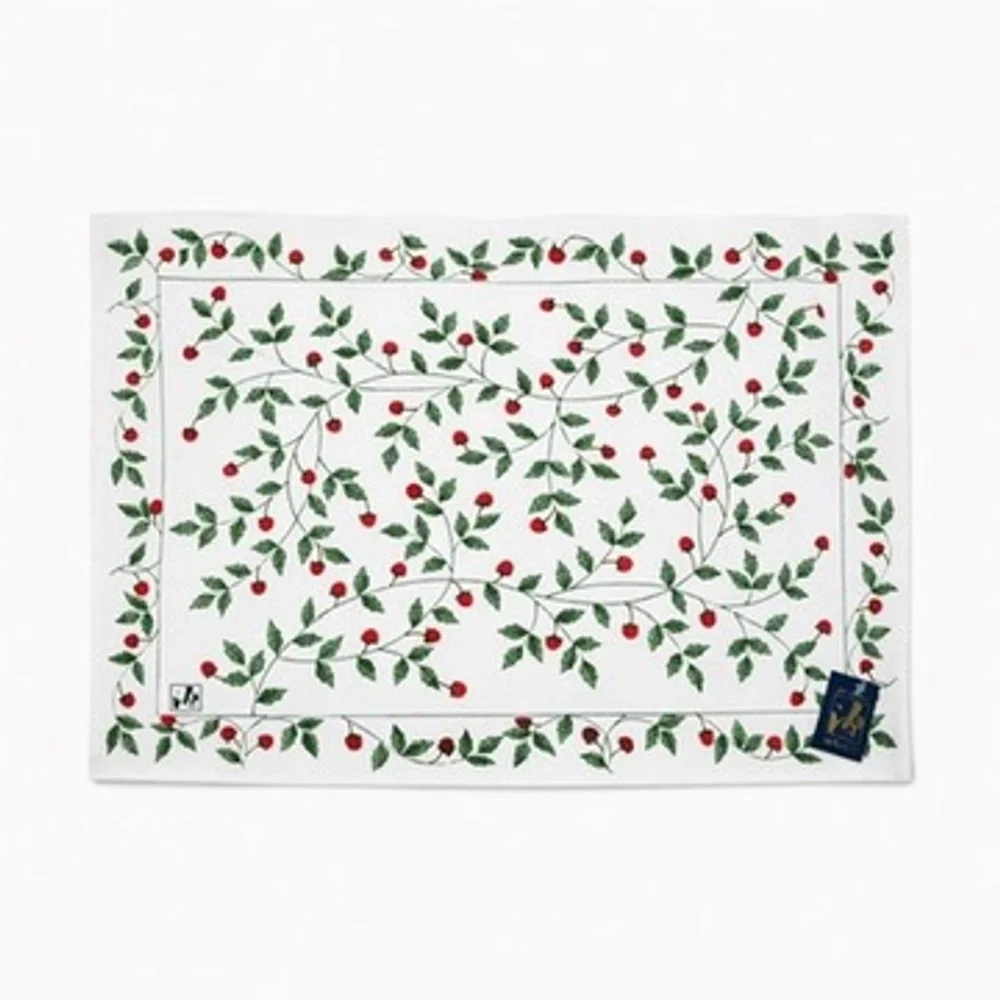 Gen Collection Japan Wild Strawberry Placemats Set of 5 Cotton Tableware 19 X 13